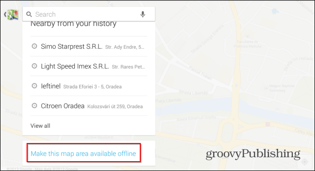 خرائط جوجل الروبوت حذف العنوان