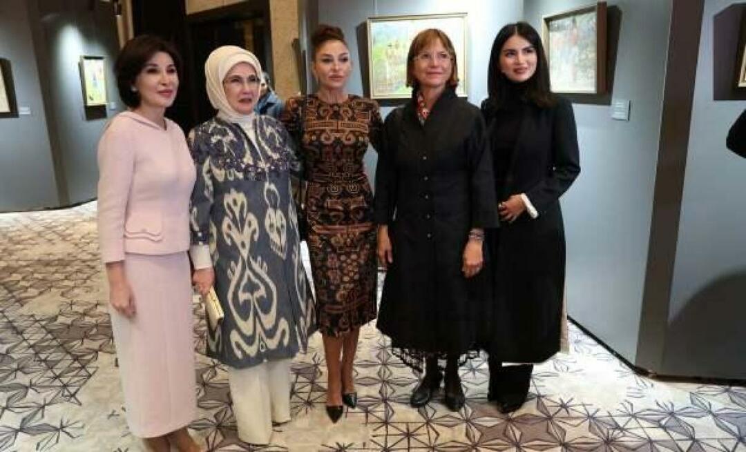 زيارة امينة اردوغان لسمرقند! زيارة معرض ألوان أوزبكستان