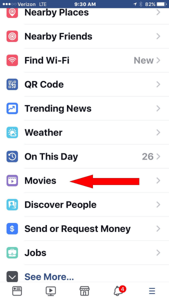 يضيف Facebook قسمًا مخصصًا للأفلام إلى قائمة التنقل الرئيسية لتطبيق الهاتف المحمول.