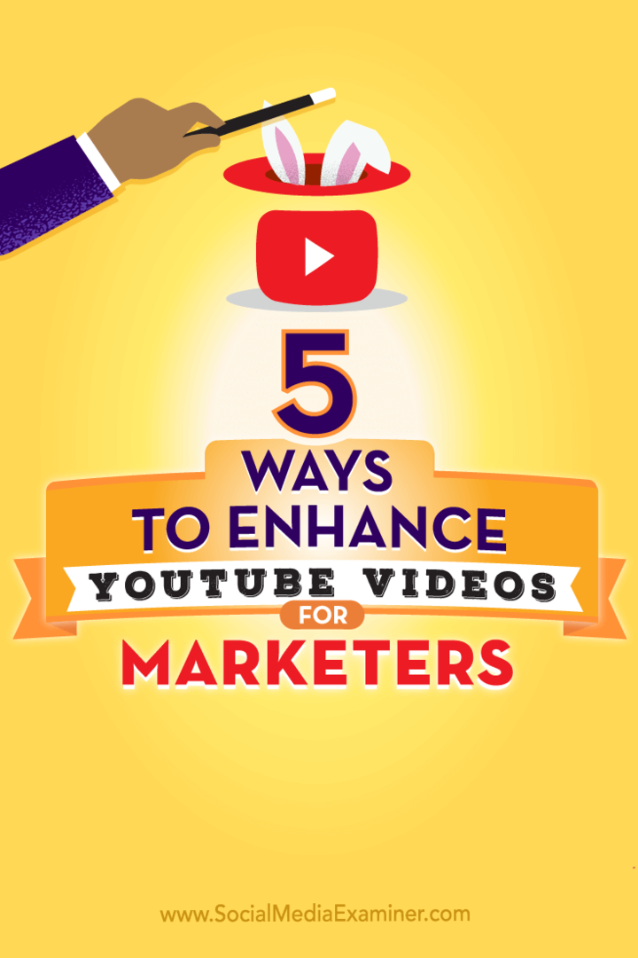 نصائح حول خمس طرق لتحسين أداء مقاطع فيديو YouTube الخاصة بك.