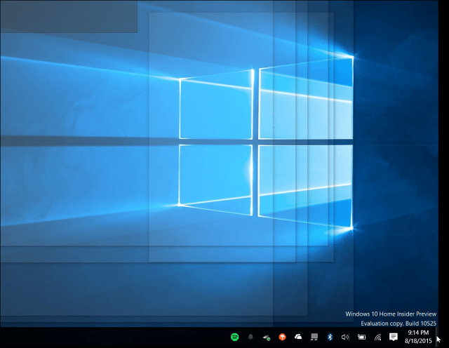 نظرة خاطفة على سطح مكتب Windows 10