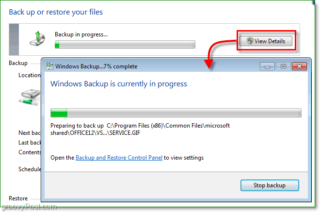 النسخ الاحتياطي لـ Windows 7 - يمكن أن يستغرق النسخ الاحتياطي بعض الوقت