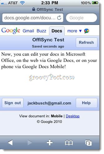 OffiSync: مزامنة مستندات Google مع Office 2010