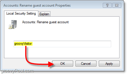 كيفية تعديل اسم حساب الضيف في windowsws 7