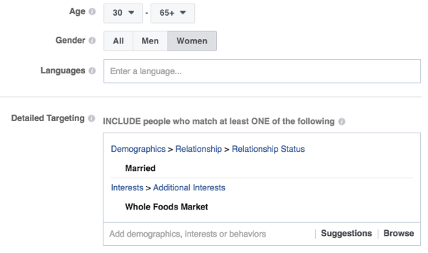 ميزات الاستهداف على Facebook قوية.