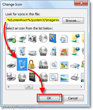 البحث عن ملف imageres.dll في نظام التشغيل Windows 7