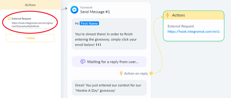 برنامج facebook messenger giveaway bot الخطوة 5