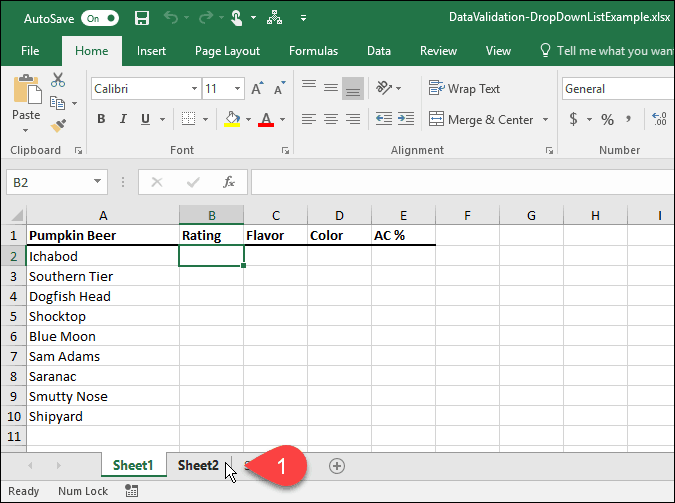 كيفية إنشاء قوائم منسدلة باستخدام التحقق من صحة البيانات في Microsoft Excel