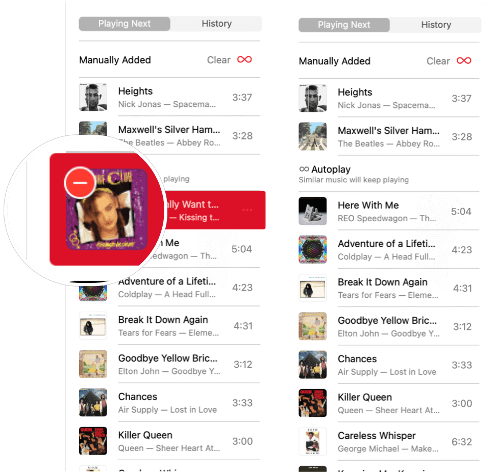 تقوم Apple Music Autoplay بإزالة الأغنية