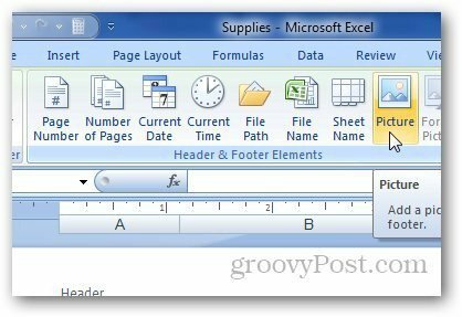 تذييل رأس Excel 5