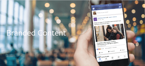 تحديث سياسة المحتوى المرتبط بعلامة تجارية على facebook
