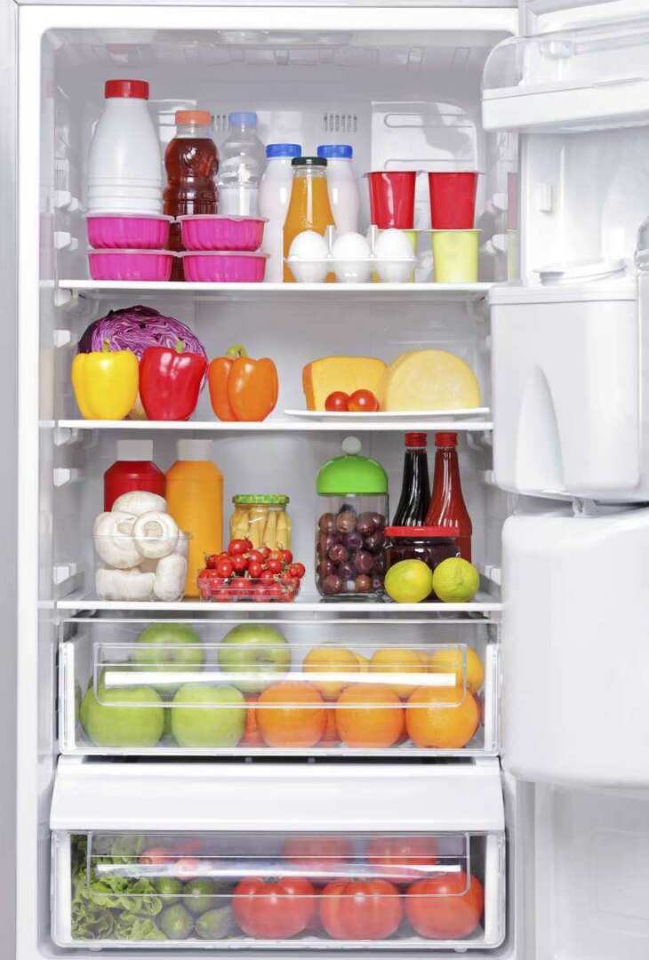 أي طعام يوضع على أي رف من الثلاجة