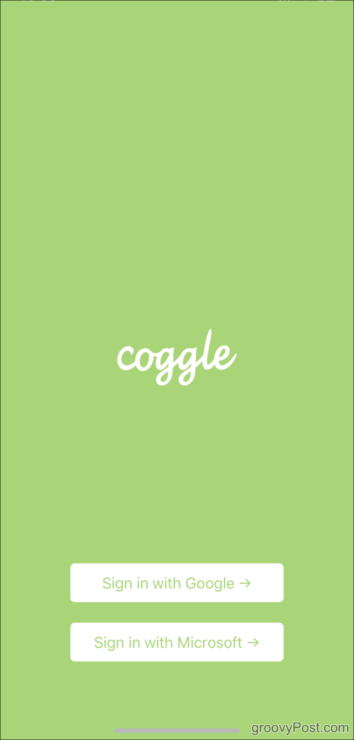 Coggle الشاشة الرئيسية