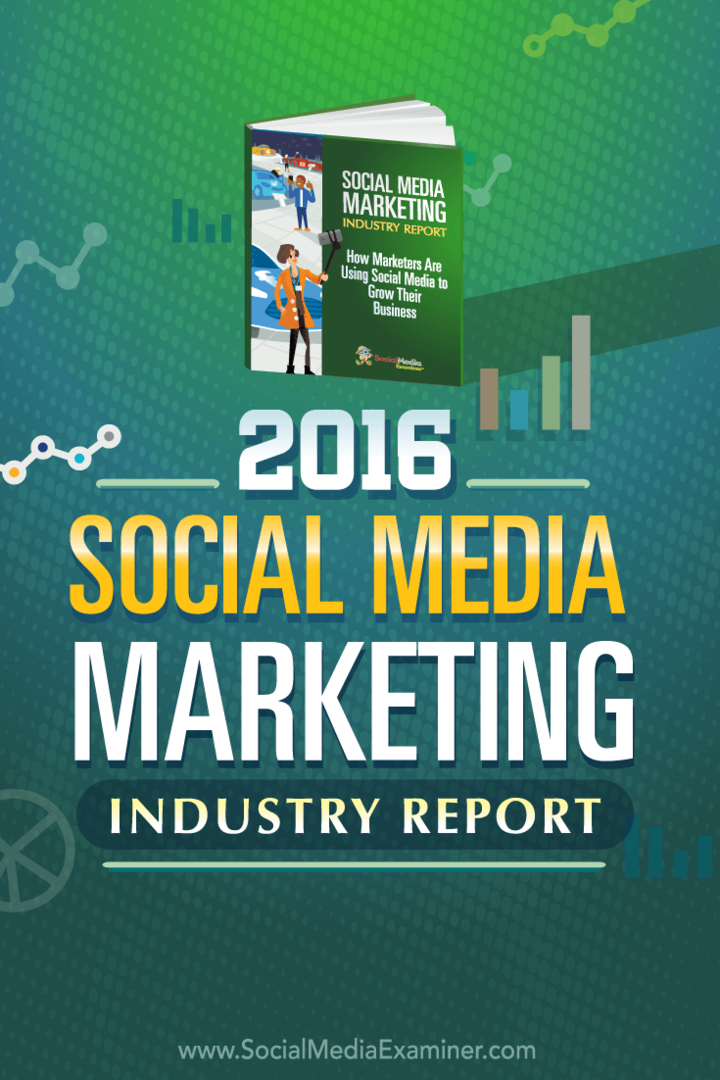 2016 تقرير صناعة التسويق عبر وسائل التواصل الاجتماعي: ممتحن وسائل التواصل الاجتماعي