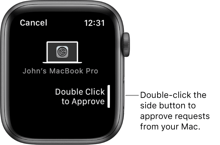 طلب موافقة Apple Watch على Mac