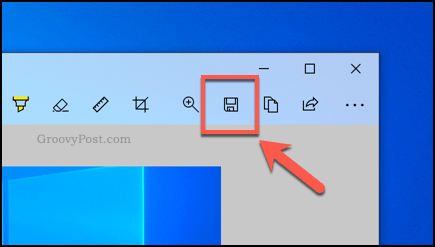 حفظ قصاصة Snipp and Sketch