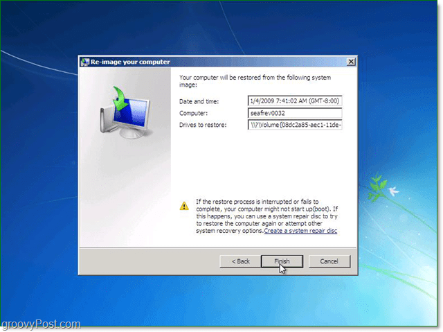 تأكد من أن صورة نظام Windows 7 هي الصورة الصحيحة