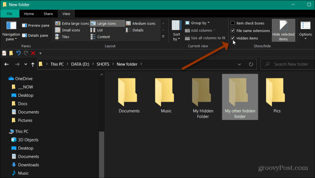 كيفية إخفاء الملفات والمجلدات على نظام التشغيل Windows 10