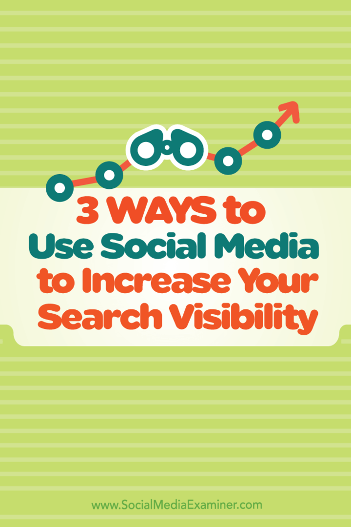 3 طرق لاستخدام وسائل التواصل الاجتماعي لزيادة ظهورك في البحث: ممتحن وسائل التواصل الاجتماعي