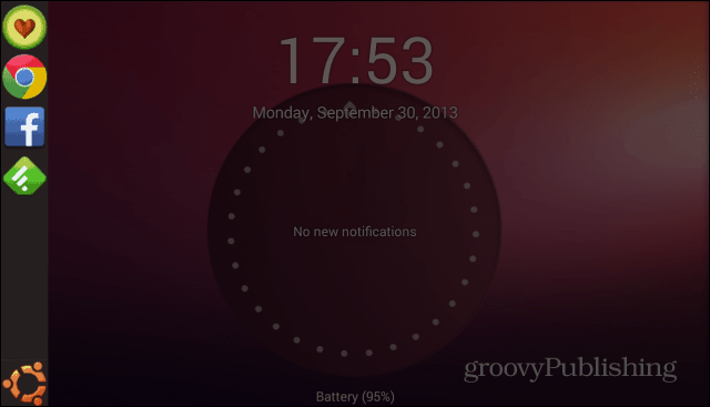الشريط الجانبي لـ Ubuntu Lockscreen