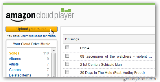 تحميل Amazon Cloud Player الموسيقى الخاصة بك