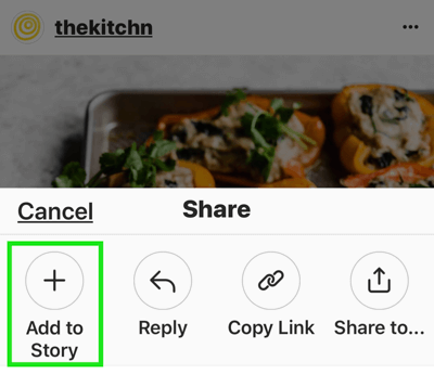 قم بإنشاء قصص Instagram قوية وجذابة ، وخيار لإضافة منشور Instagram إلى قصة