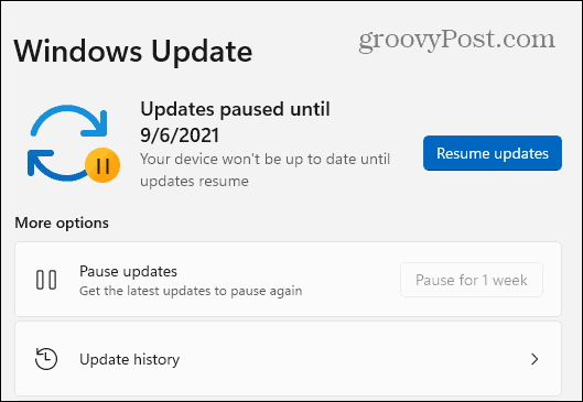 تحديثات Windows 11 متوقفة مؤقتًا