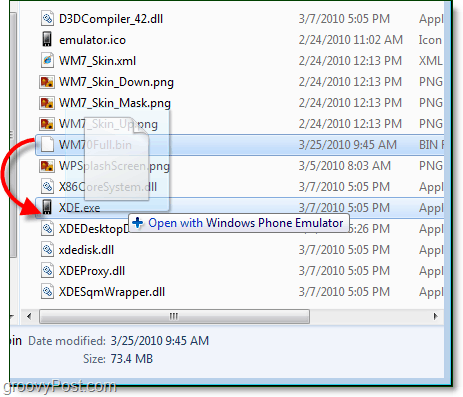 افتح ملف WM70Full.bin باستخدام XDE.exe