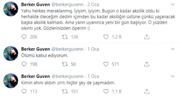 مرت لحظات مرعبة مع Berker Güven بملاحظة "أقبل الموت"