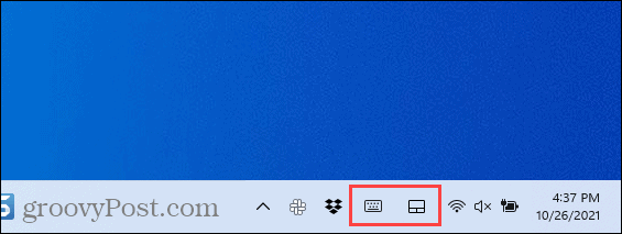 رموز ركن شريط المهام في Windows 11
