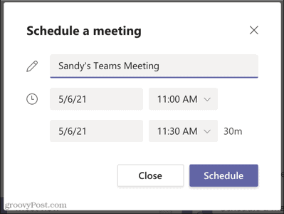 قم بإعداد اجتماع في Microsoft Teams لاحقًا