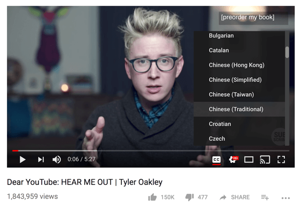 ترجم مجتمع Tyler Oakley أحد مقاطع الفيديو الخاصة به على YouTube إلى 68 لغة مختلفة.