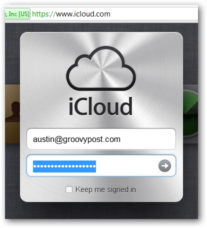 تسجيل الدخول إلى icloud.com