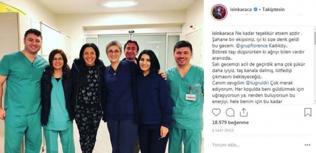 شارك Işın Karaca من المستشفى