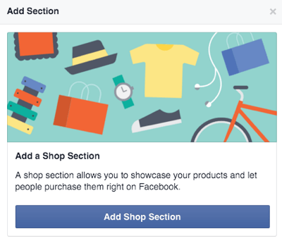 الفيسبوك إضافة زر قسم المتجر