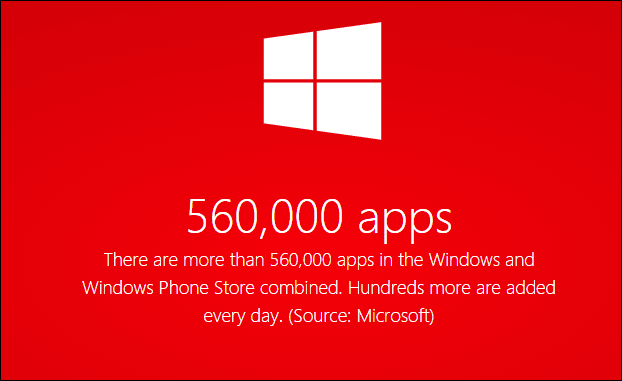 تعلن Microsoft عن أكثر من نصف مليون تطبيق لـ Windows 8 و Windows Phone