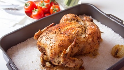 كيفية طهي الدجاج في الملح؟ 