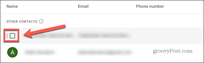 مربع اختيار gmail