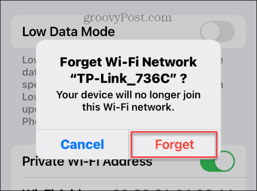 قم بتغيير كلمة مرور Wi-Fi على iPhone