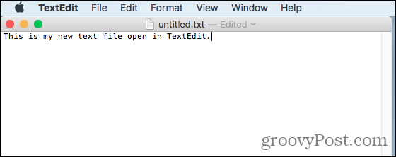 فتح ملف نصي في TextEdit على نظام التشغيل Mac