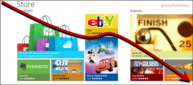 إيرادات الإعلانات في متجر Windows تأخذ غوصًا في الأنف
