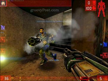 لقطة شاشة للعبة Unreal Tournament الأصلية