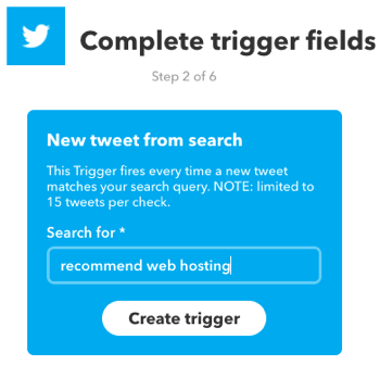 قم بإنشاء تطبيق IFTTT الصغير الذي يتم تشغيله بواسطة بحث Twitter.