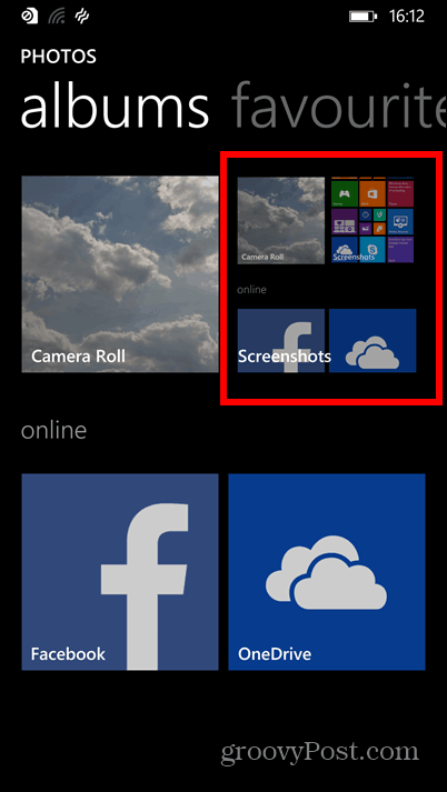 Windows Phone 8.1 لقطات من الألبومات