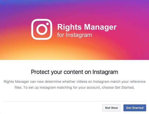 يبدو أن Instagram قام بتمكين مدير الحقوق لـ Instagram.