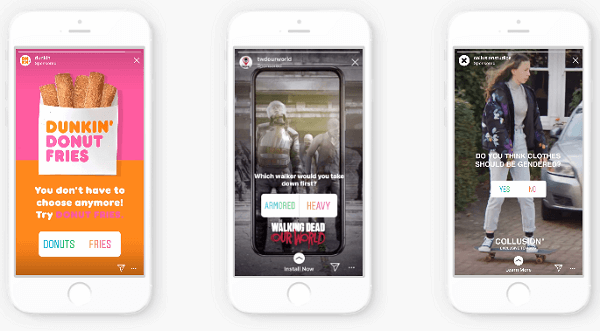 أضاف Instagram خيار تضمين عناصر تفاعلية إلى القصص الدعائية ، بدءًا من ملصق الاقتراع.