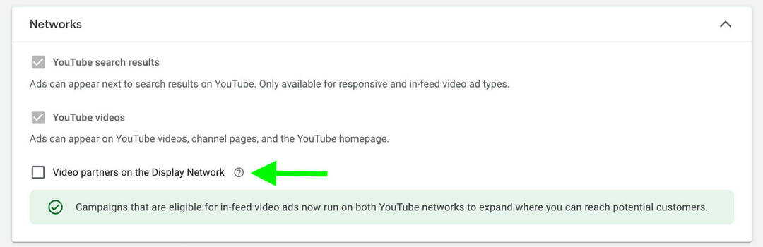 how-to-launch-a-video-aciton-campaign-using-youtube-shorts-ads-set-up-budget-start-end-date-video-Partners-on-the-display-network-example- 2