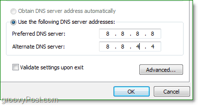 عنوان IP لـ DNS DNS هو 8.8.8.8 والبديل هو 8.8.4.4