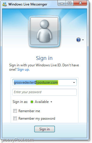 يمكن استخدام برنامج windows live messenger مع حساب المجال الخاص بك إذا قمت بإعداده