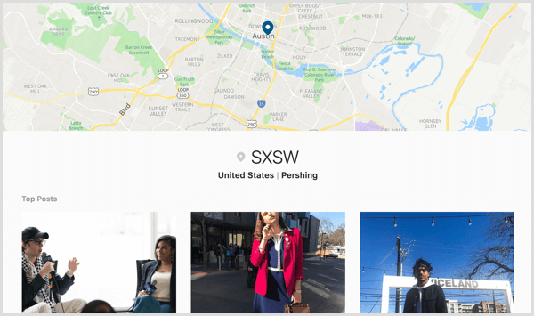 يمكن للأشخاص عرض كل Instagram المنشور عليها علامة جغرافية للحدث الخاص بك في صفحة استكشاف الموقع.